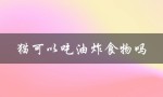 猫可以吃油炸食物吗（猫能吃什么）