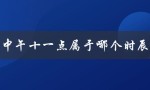 中午十一点属于哪个时辰（中午一点十分出生是几点钟）