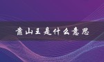 靠山王是什么意思（有靠山的意思是什么）