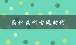 为什么叫古风时代（叶凡为何叫古风）