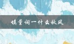 填量词一什么秋风（一什么秋风填量词）