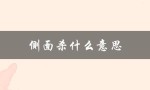 侧面杀什么意思（手侧面两条线代表什么）