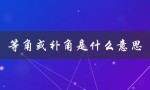 等角或补角是什么意思（等角的补角是什么）