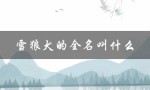 雪狼犬的全名叫什么（什么是雪狼犬）