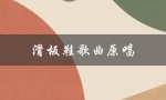 滑板鞋歌曲原唱（谁是我的滑板鞋的原唱）