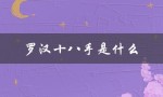 罗汉十八手是什么（先天罗汉十八手是什么）