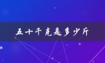 五十千克是多少斤（50kg等于多少斤）
